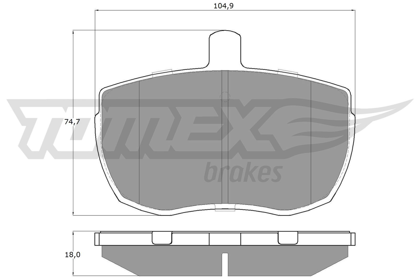 Obrázok Sada brzdových platničiek kotúčovej brzdy TOMEX Brakes  TX1121
